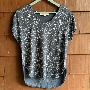 LOFT Blue/White Dot Blouse- Size XS